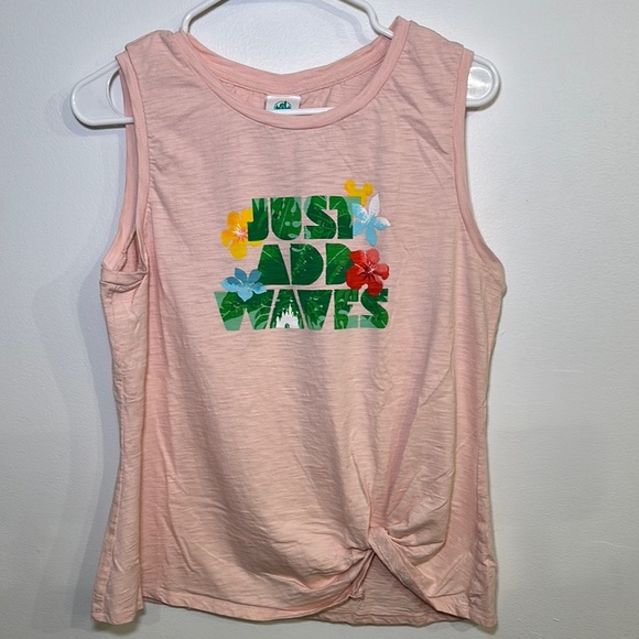 Disney Parks Women’s Just Add Waves Tropical Floral Tank Pink Size Large - Picture 1 of 4